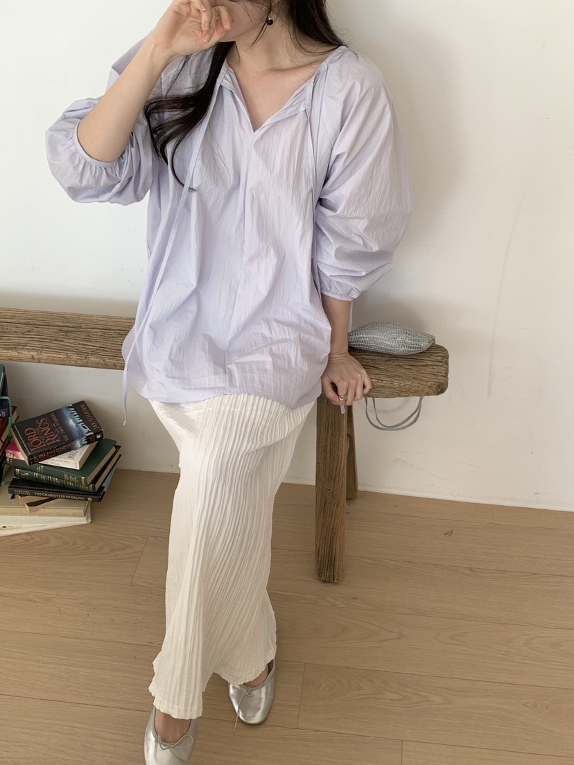 PLANTS ON GRAY韓國代購女裝新款26春夏時尚襯衫蕾絲衫PLANTS ON GRAY襯衫/蕾絲衫