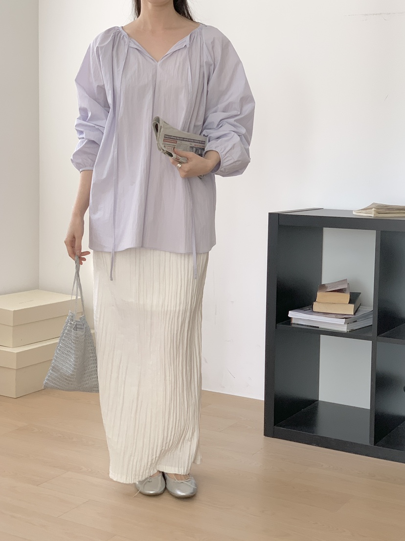 PLANTS ON GRAY韓國代購女裝新款26春夏時尚襯衫蕾絲衫PLANTS ON GRAY襯衫/蕾絲衫