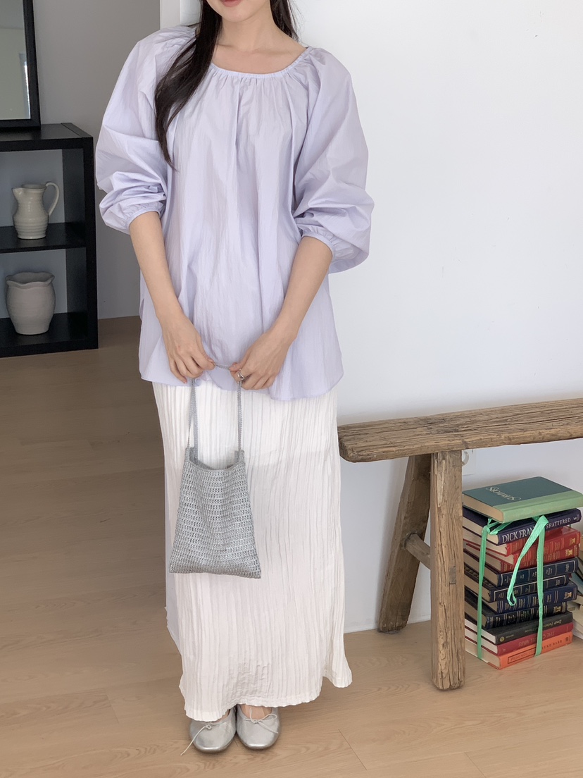 PLANTS ON GRAY韓國代購女裝新款26春夏時尚襯衫蕾絲衫PLANTS ON GRAY襯衫/蕾絲衫