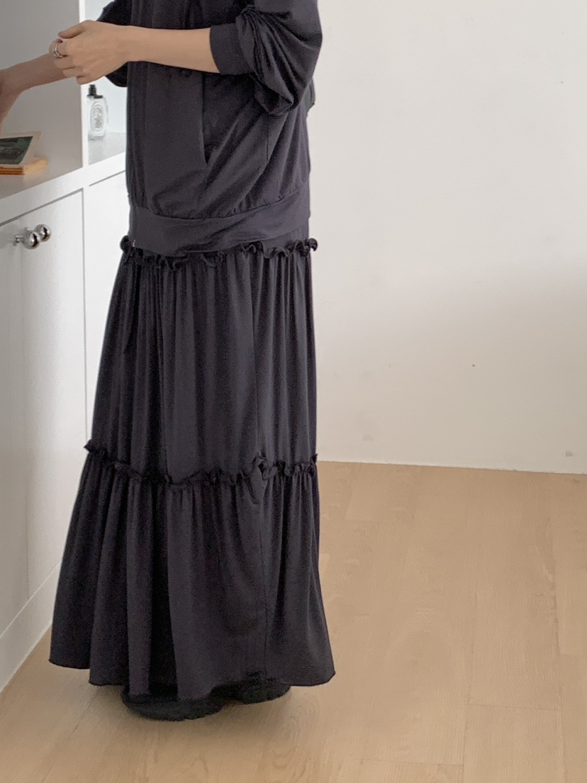 PLANTS ON GRAY東大門直郵女裝新品職業熱賣推薦長裙寬松PLANTS ON GRAY長裙