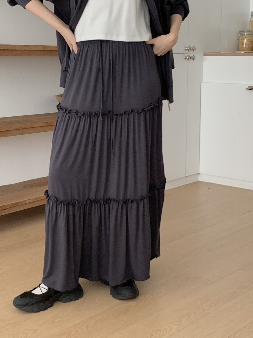 PLANTS ON GRAY東大門直郵女裝新品職業熱賣推薦長裙寬松PLANTS ON GRAY長裙