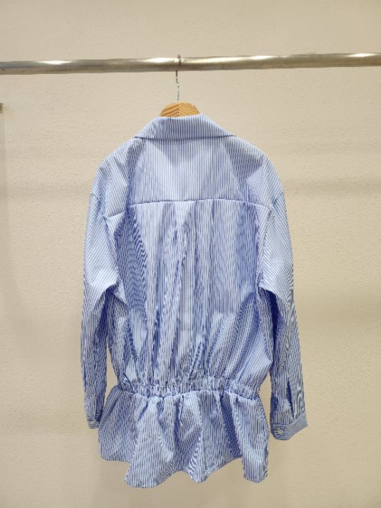 FEMME韓國直郵女裝新品26春夏襯衫蕾絲衫不含配飾腰帶條紋FEMME襯衫/蕾絲衫