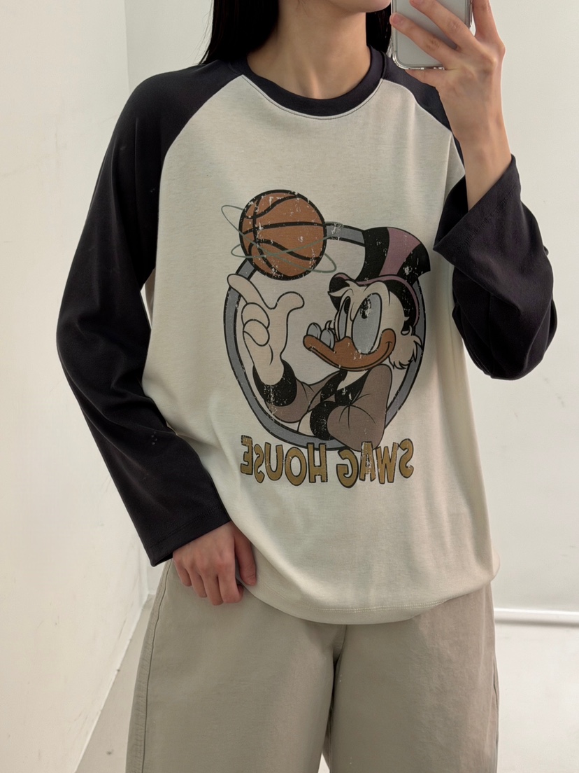 PEPPER-L韓國直郵女士新品人氣26春夏職業時尚長袖T恤鴨PEPPER長袖T恤