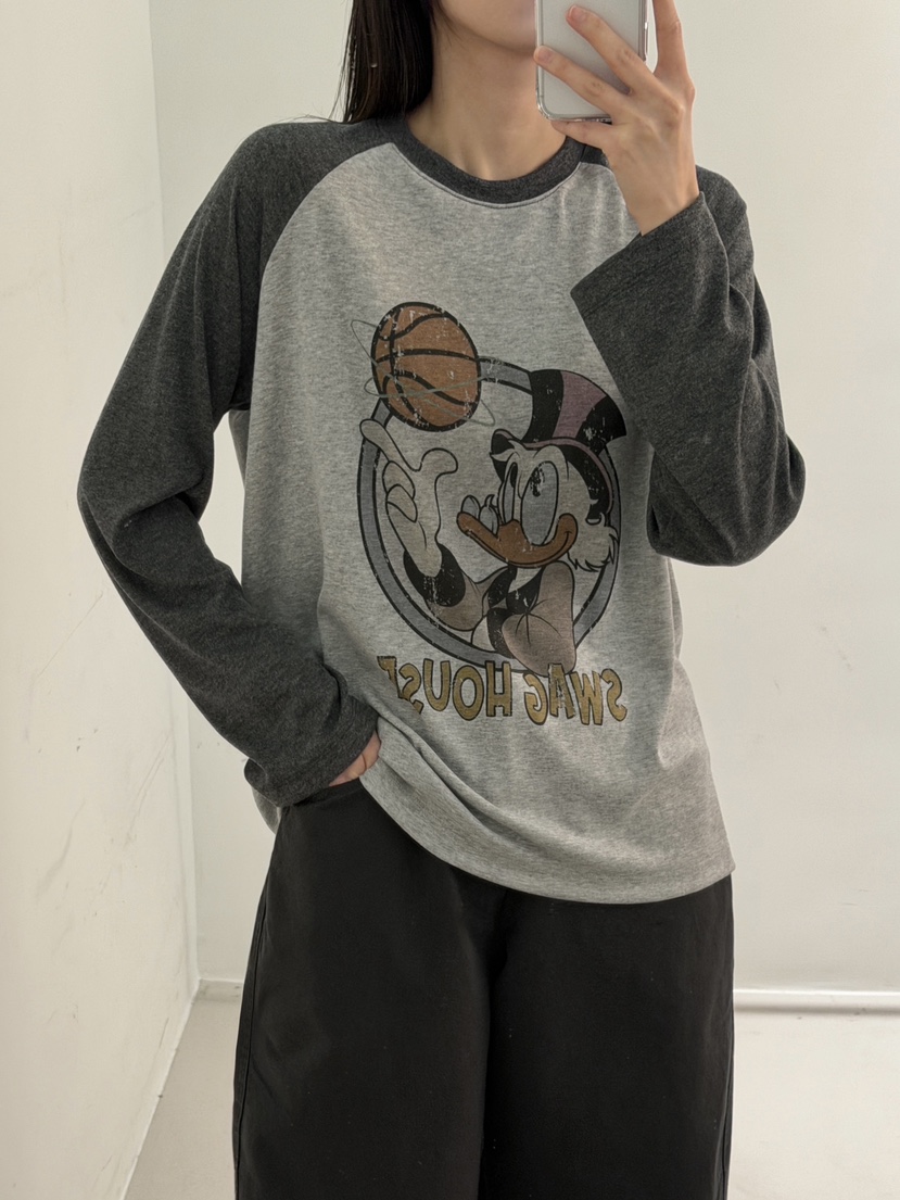 PEPPER-L韓國直郵女士新品人氣26春夏職業時尚長袖T恤鴨PEPPER長袖T恤