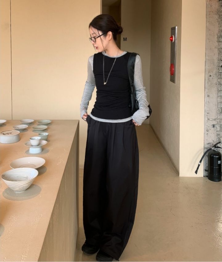 LIVE FOREVER韓國直郵女裝新品休閑職業熱賣推薦時尚休閑褲LIVE FOR_EVER休閑褲