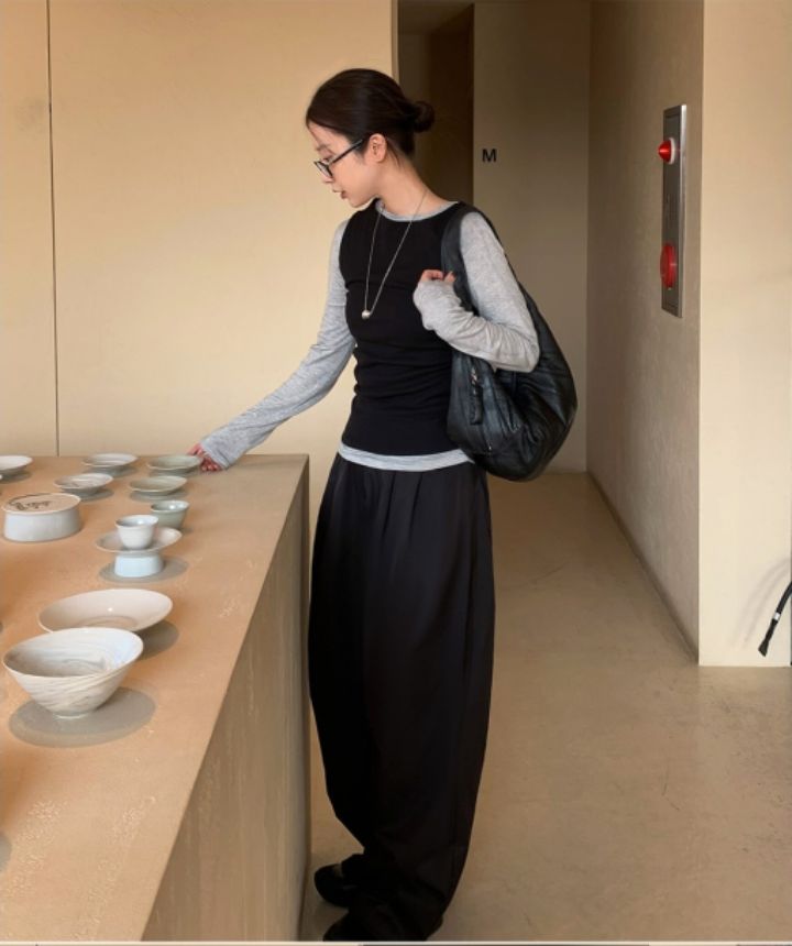 LIVE FOREVER韓國直郵女裝新品休閑職業熱賣推薦時尚休閑褲LIVE FOR_EVER休閑褲