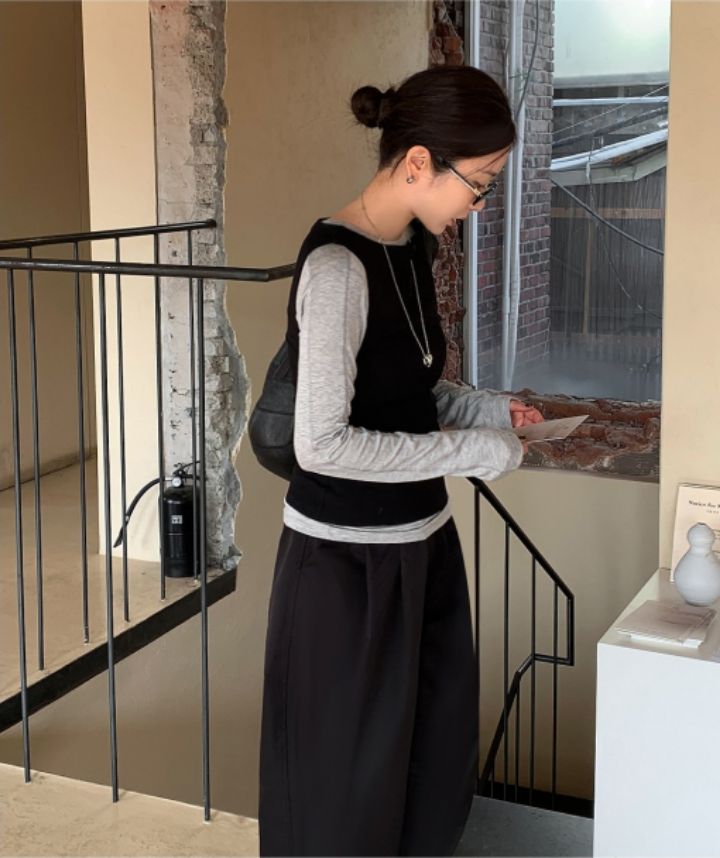 LIVE FOREVER韓國直郵女裝新品休閑職業熱賣推薦時尚休閑褲LIVE FOR_EVER休閑褲