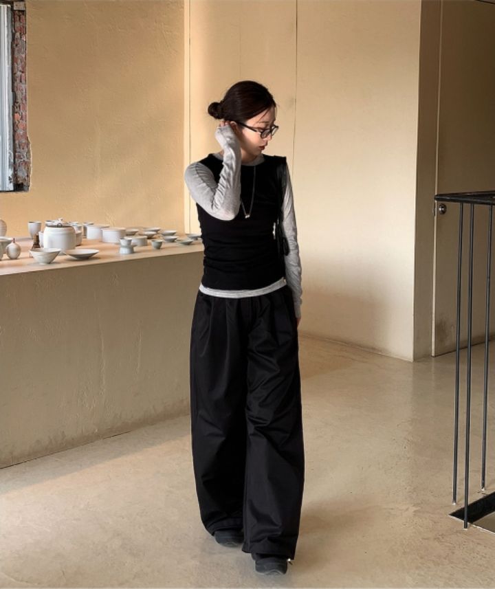 LIVE FOREVER韓國直郵女裝新品休閑職業熱賣推薦時尚休閑褲LIVE FOR_EVER休閑褲圖色2