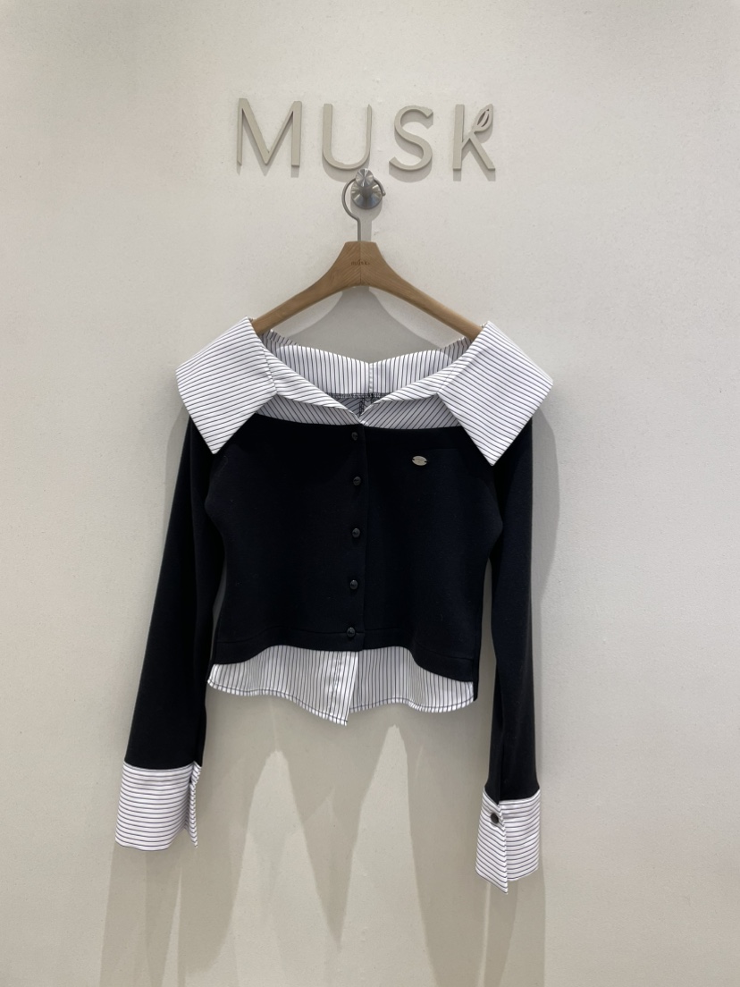 MUSK東大門直郵女裝新款時尚26春夏熱賣襯衫蕾絲衫假兩件MUSK襯衫/蕾絲衫圖色3