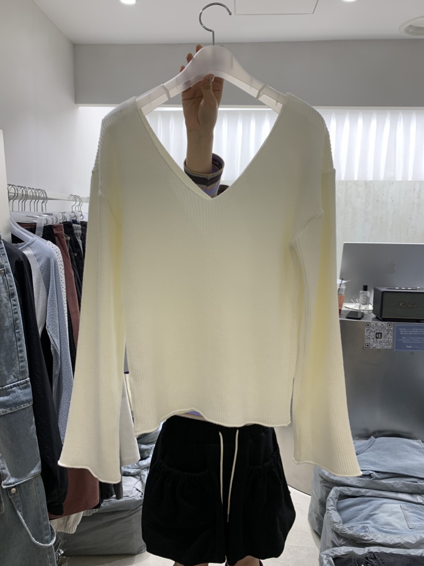 EYEL韓國直郵女士新款職業真品休閑推薦熱賣針織衫V領開衫EYEL針織衫