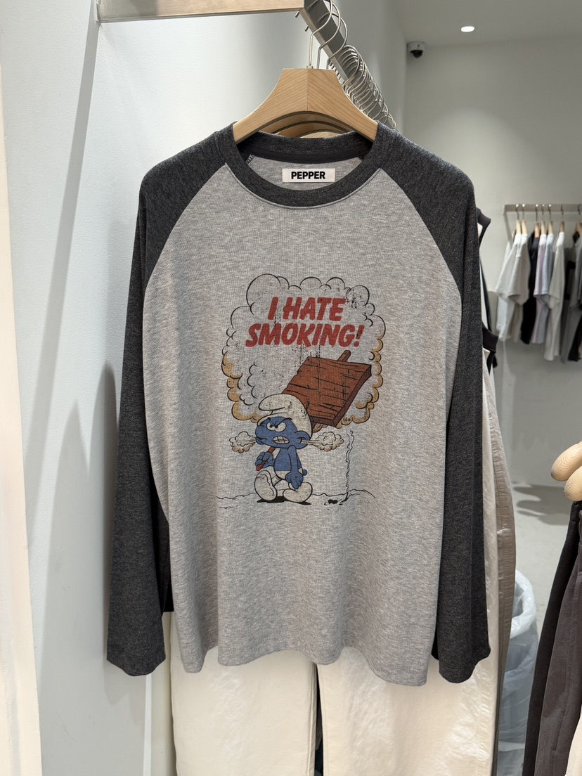 PEPPER-L韓國代購女士新品熱賣人氣真品休閑時尚長袖T恤PEPPER長袖T恤圖色3