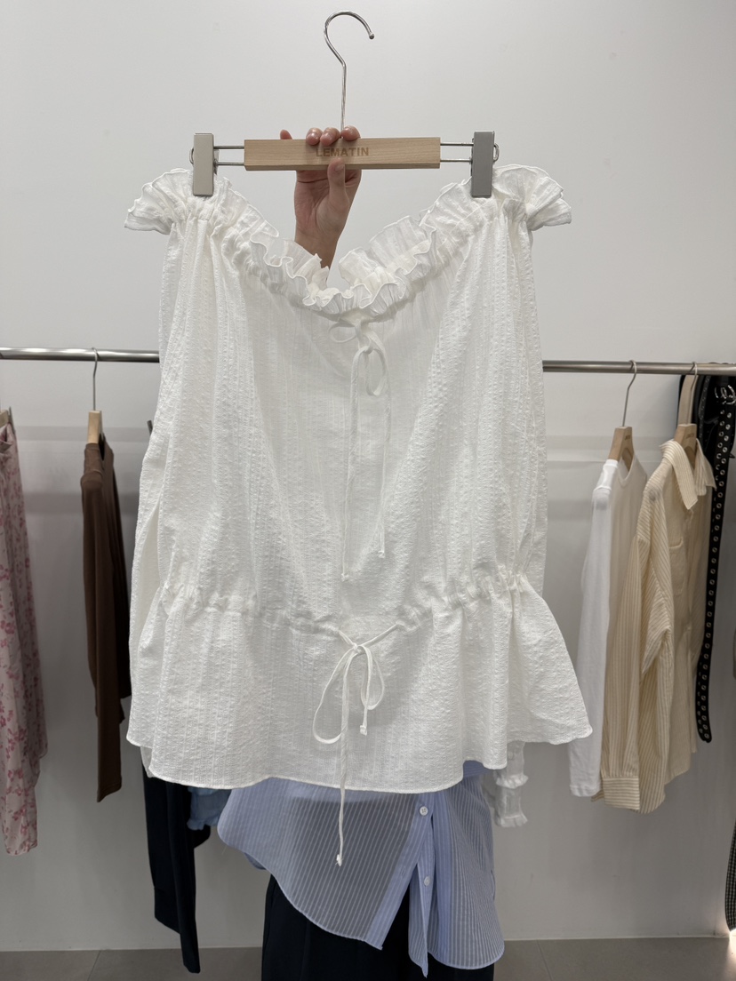 LEMATIN東大門代購女士新款26春夏時尚職業休閑襯衫蕾絲衫LEMATIN襯衫/蕾絲衫圖色1