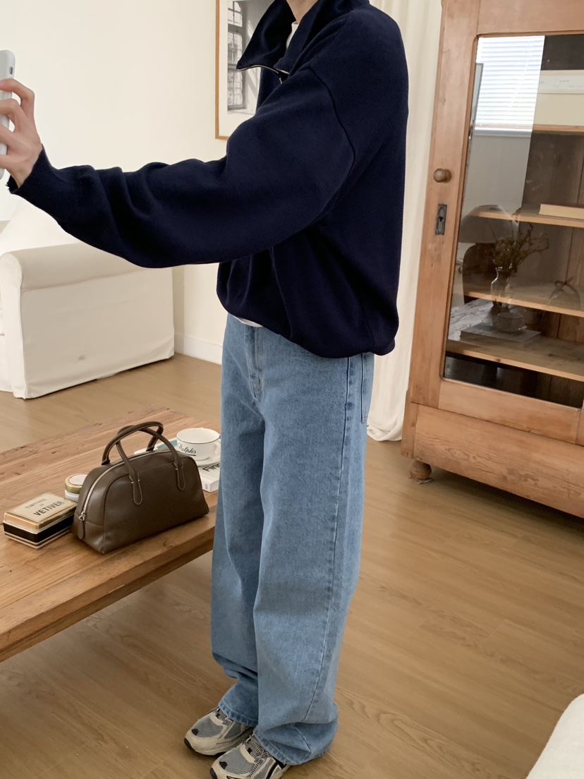 WOOD韓國代購女士新品時尚26春夏休閑職業真品針織衫拉鏈WOOD針織衫