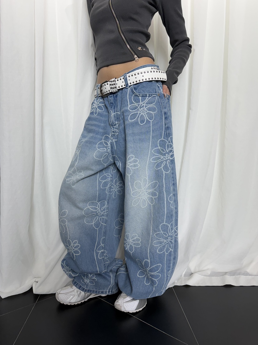 SEEOT韓國代購女士新品職業時尚推薦牛仔褲不含腰帶男女同款SEEOT牛仔褲