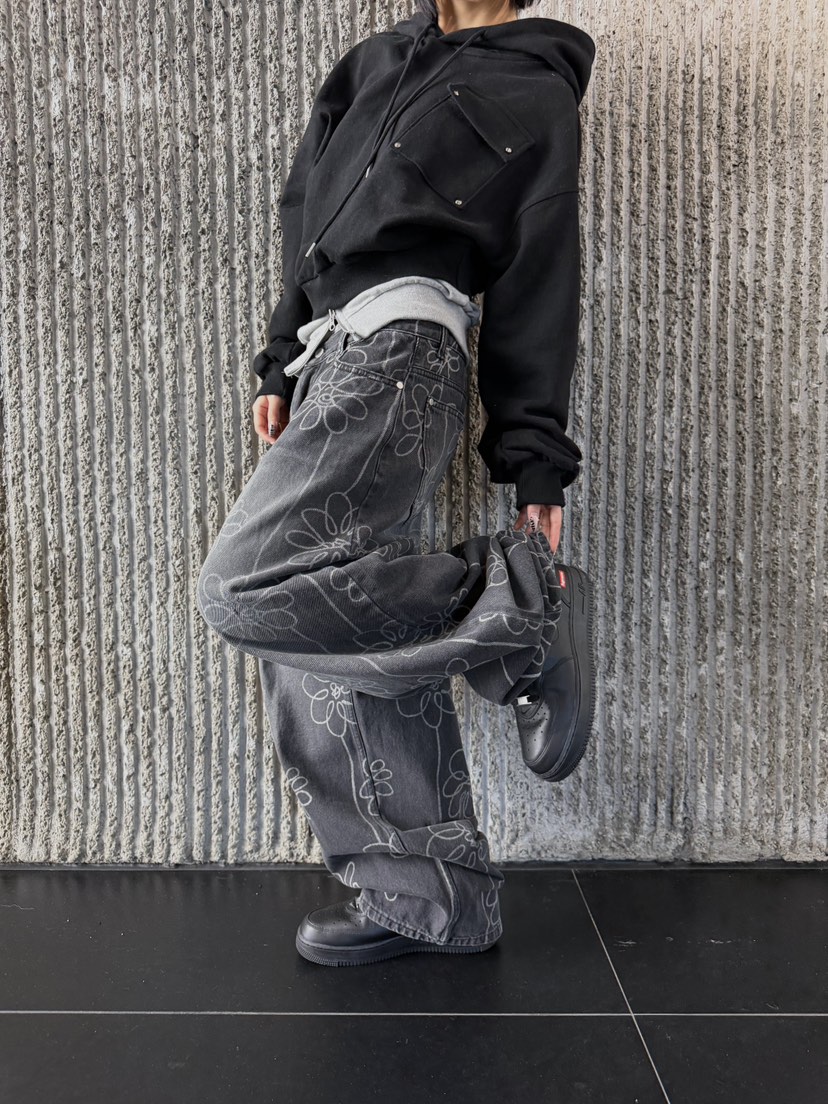 SEEOT韓國代購女士新品職業時尚推薦牛仔褲不含腰帶男女同款SEEOT牛仔褲