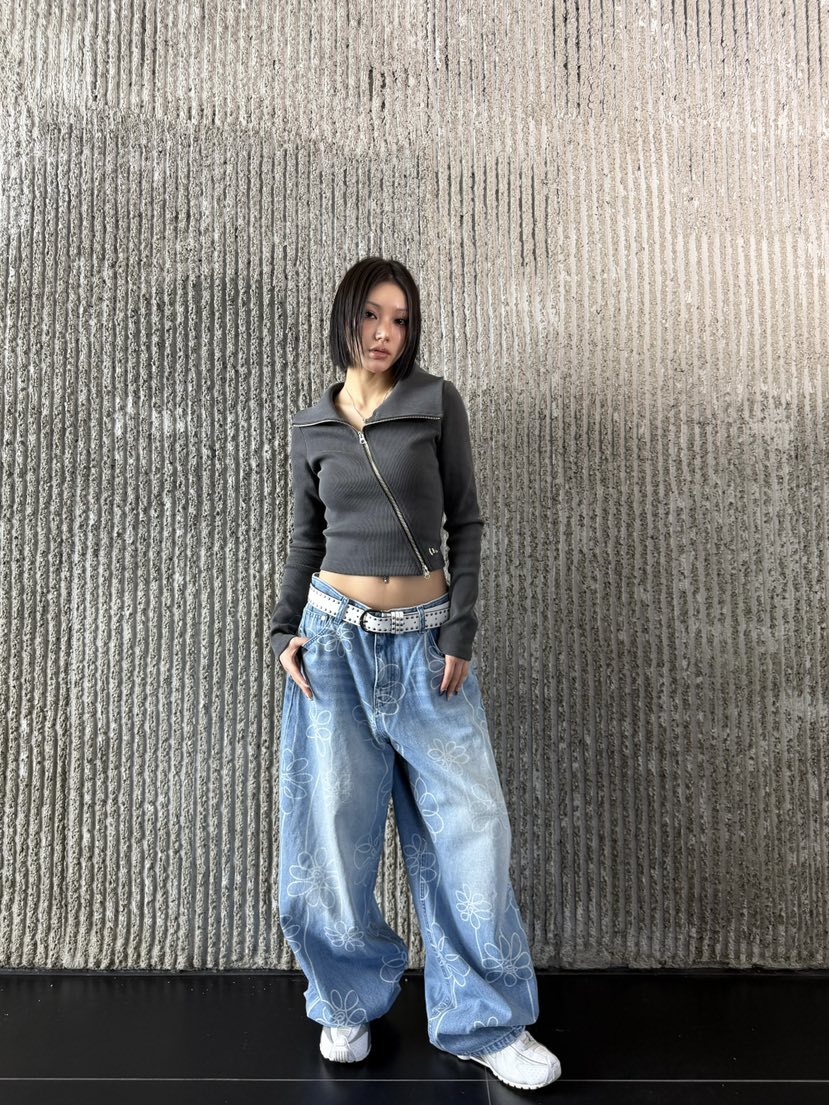 SEEOT韓國代購女士新品職業時尚推薦牛仔褲不含腰帶男女同款SEEOT牛仔褲