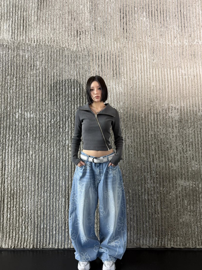 SEEOT韓國代購女士新品職業時尚推薦牛仔褲不含腰帶男女同款SEEOT牛仔褲