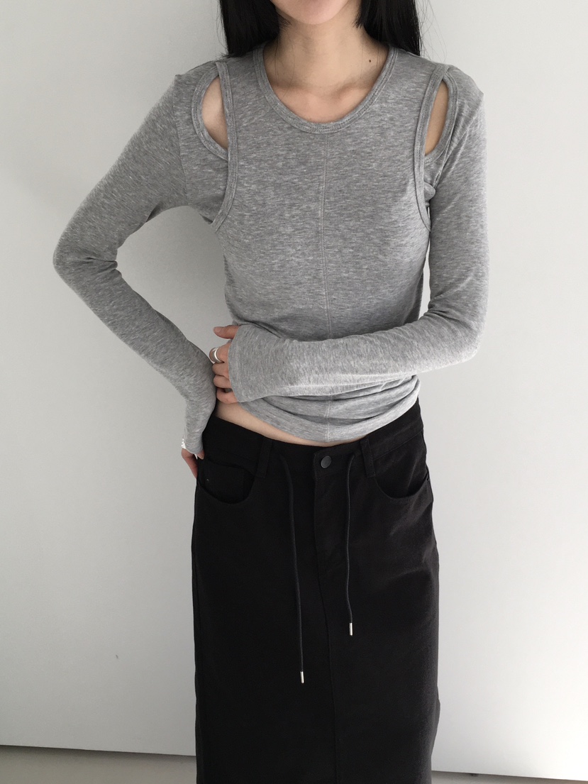 MOMENT東大門直郵女裝新品推薦時尚人氣職業熱賣休閑長袖T恤MOMENT/RECOVER長袖T恤