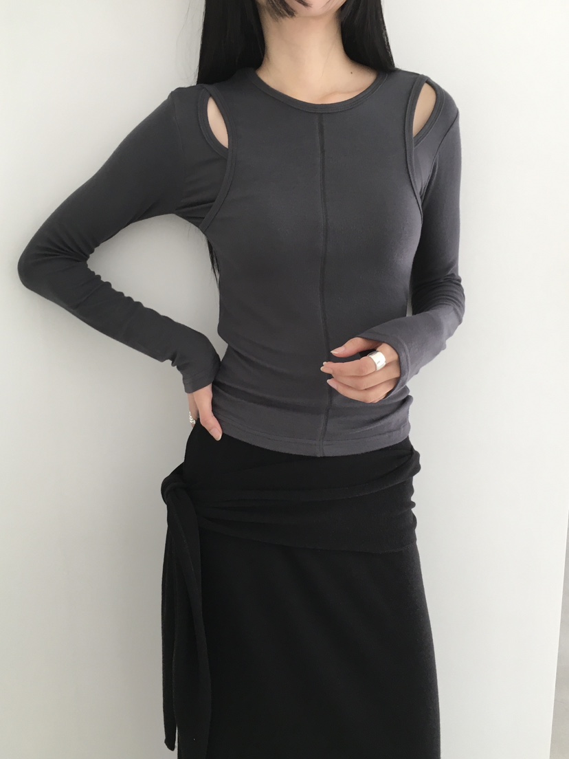 MOMENT東大門直郵女裝新品推薦時尚人氣職業熱賣休閑長袖T恤MOMENT/RECOVER長袖T恤