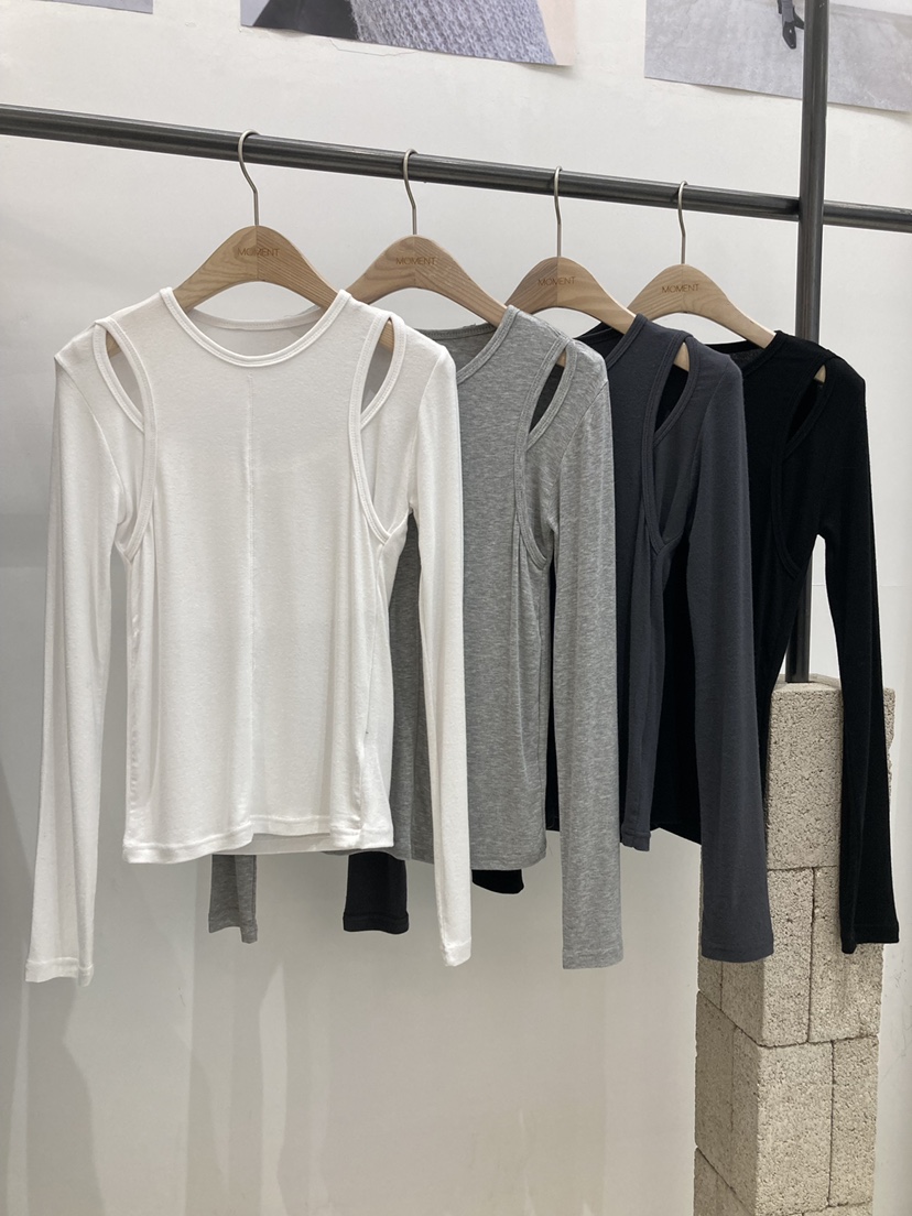MOMENT東大門直郵女裝新品推薦時尚人氣職業熱賣休閑長袖T恤MOMENT/RECOVER長袖T恤