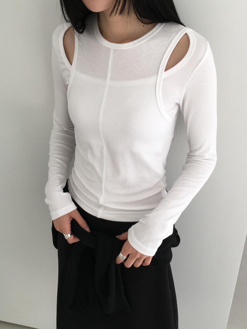 MOMENT東大門直郵女裝新品推薦時尚人氣職業熱賣休閑長袖T恤MOMENT/RECOVER長袖T恤圖色1