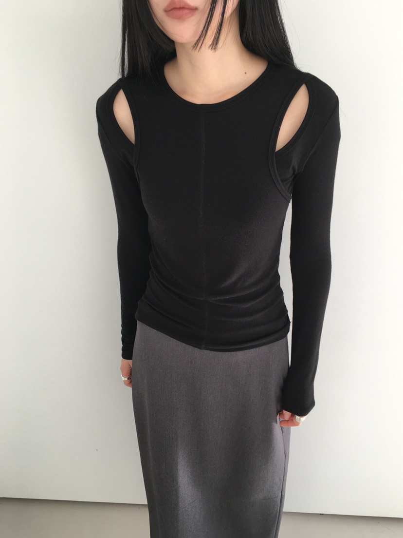 MOMENT東大門直郵女裝新品推薦時尚人氣職業熱賣休閑長袖T恤MOMENT/RECOVER長袖T恤圖色3