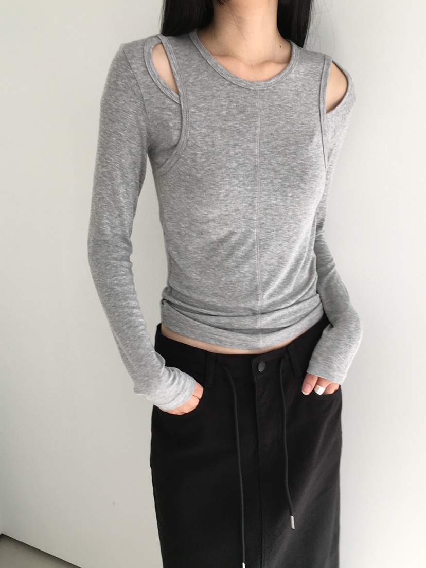 MOMENT東大門直郵女裝新品推薦時尚人氣職業熱賣休閑長袖T恤MOMENT/RECOVER長袖T恤圖色4