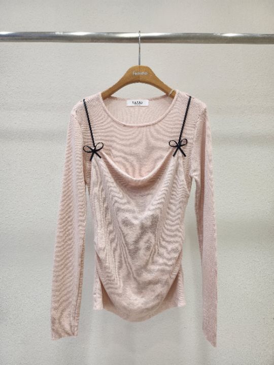 FEMME東大門代購女士新品職業休閑26春夏熱賣針織衫假兩件FEMME針織衫圖色1