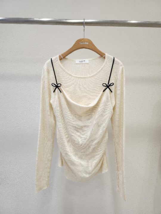 FEMME東大門代購女士新品職業休閑26春夏熱賣針織衫假兩件FEMME針織衫圖色2