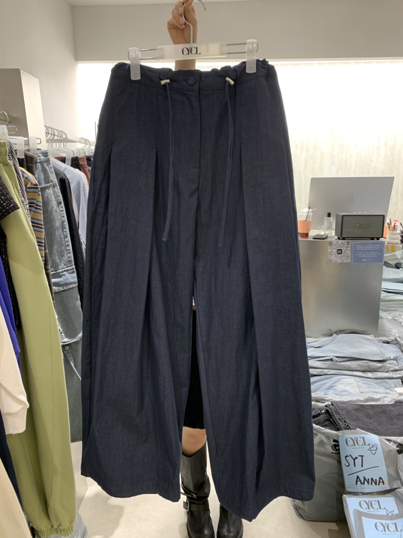 EYEL韓國代購女士新品休閑熱賣26春夏推薦休閑褲闊腿褲褶裥EYEL休閑褲圖色2