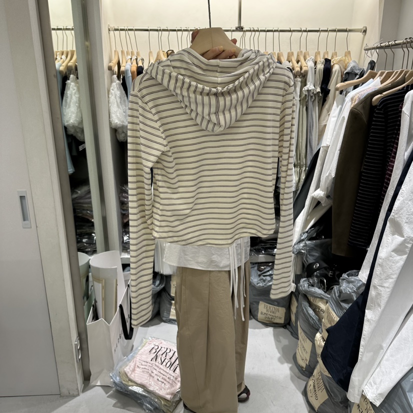 BERTHA韓國直郵女裝新款職業人氣真品休閑推薦26春夏長袖T恤BERTHA長袖T恤