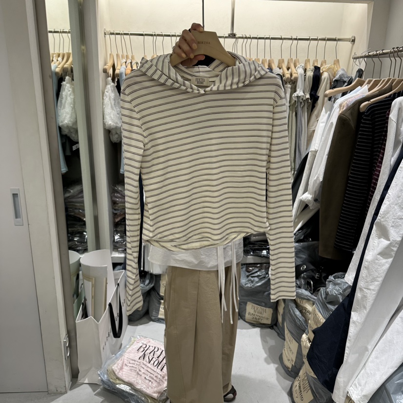 BERTHA韓國直郵女裝新款職業人氣真品休閑推薦26春夏長袖T恤BERTHA長袖T恤圖色1