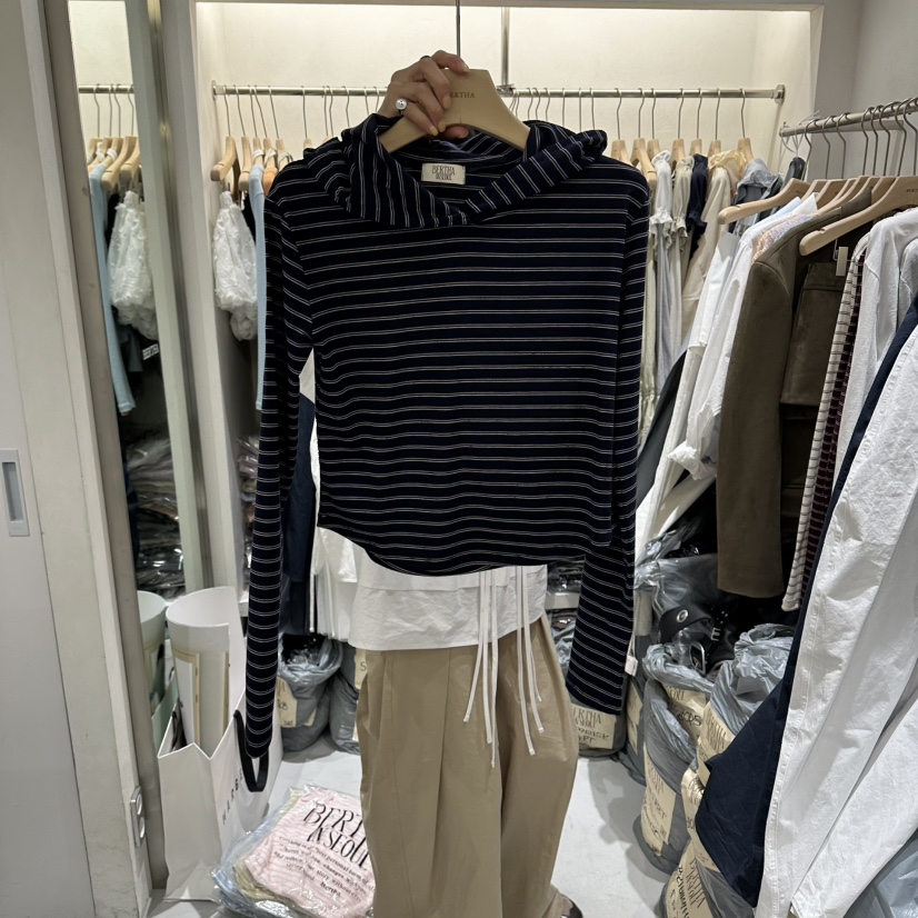 BERTHA韓國直郵女裝新款職業人氣真品休閑推薦26春夏長袖T恤BERTHA長袖T恤圖色3