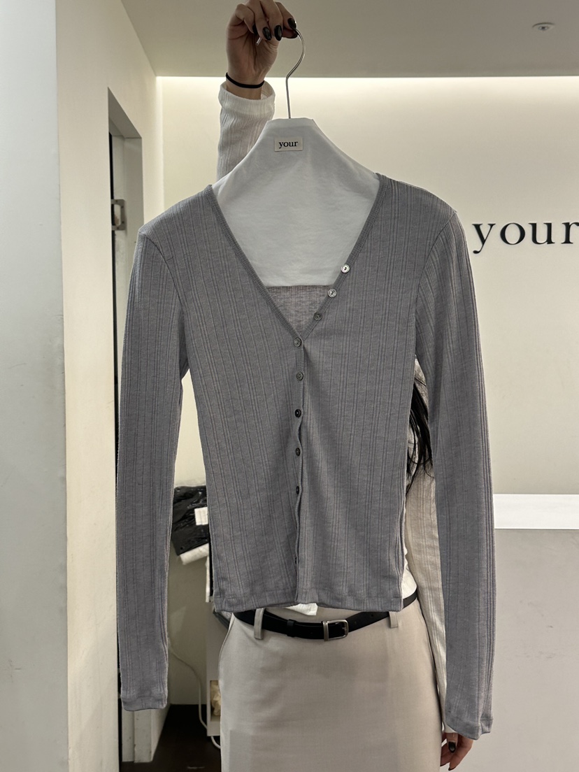 YOUR-P東大門實拍女裝新款26春夏推薦熱賣時尚休閑長袖T恤YOUR-P長袖T恤圖色3