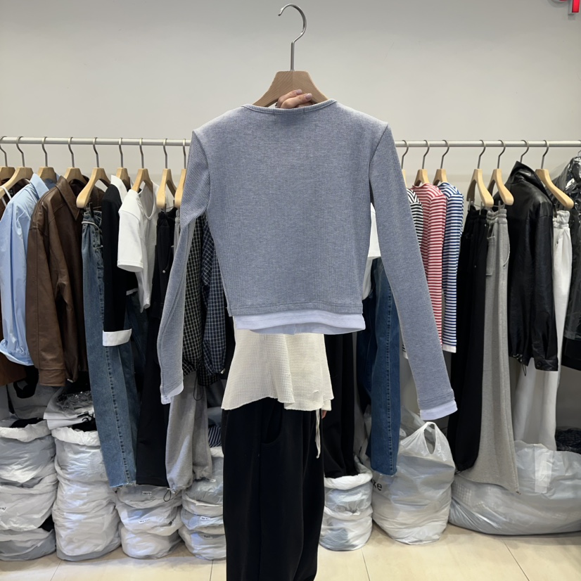 Q C東大門直郵女士新款推薦休閑人氣時尚職業針織衫開衫Republlc of qc針織衫