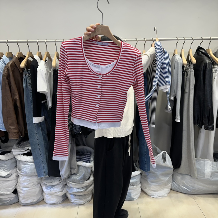 Q C東大門直郵女士新款推薦休閑人氣時尚職業針織衫開衫Republlc of qc針織衫圖色3