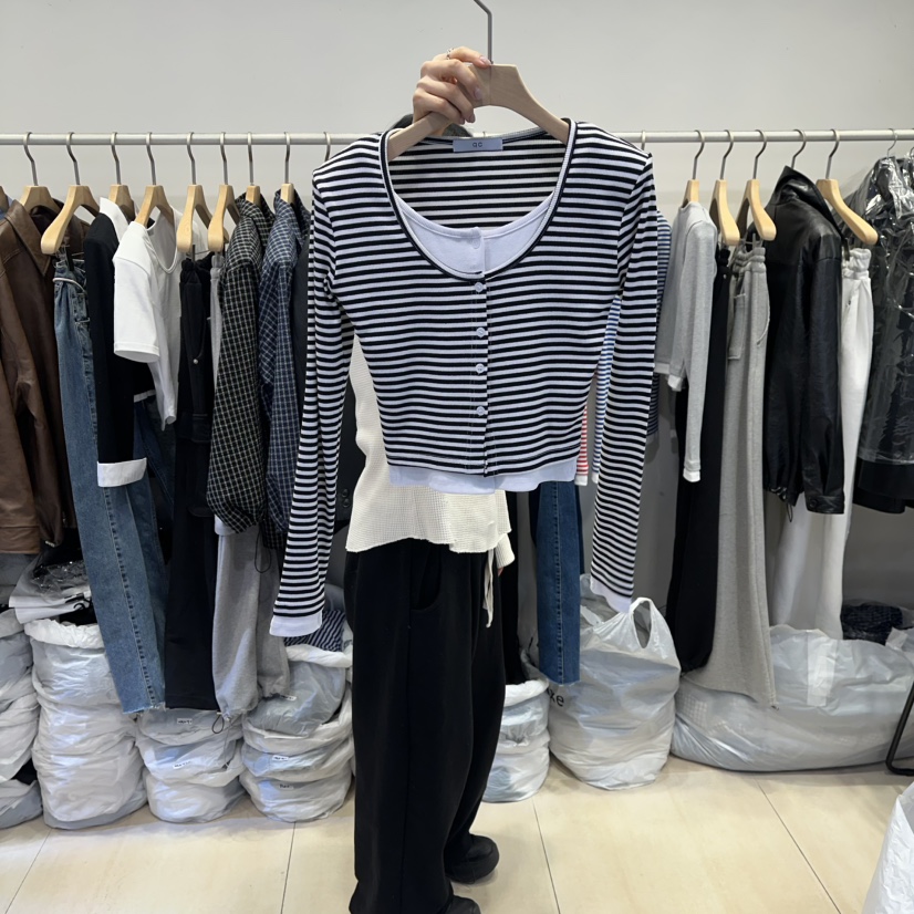 Q C東大門直郵女士新款推薦休閑人氣時尚職業針織衫開衫Republlc of qc針織衫圖色4