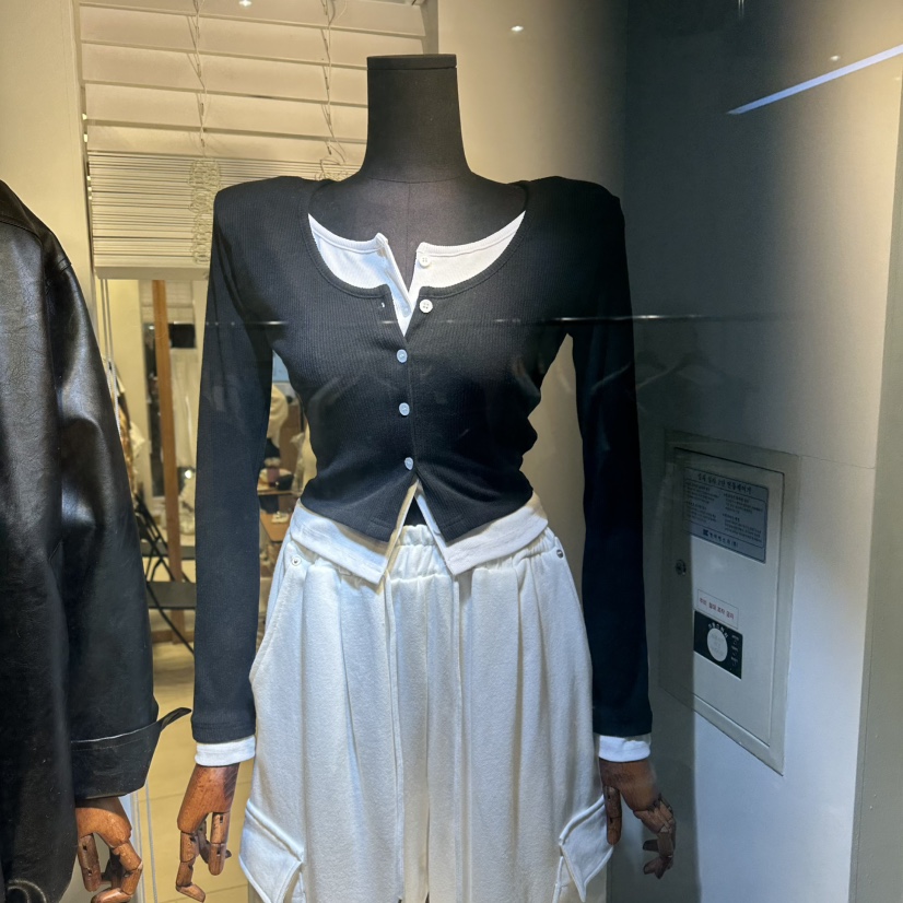 Q C東大門直郵女士新款推薦休閑人氣時尚職業針織衫開衫Republlc of qc針織衫圖色5