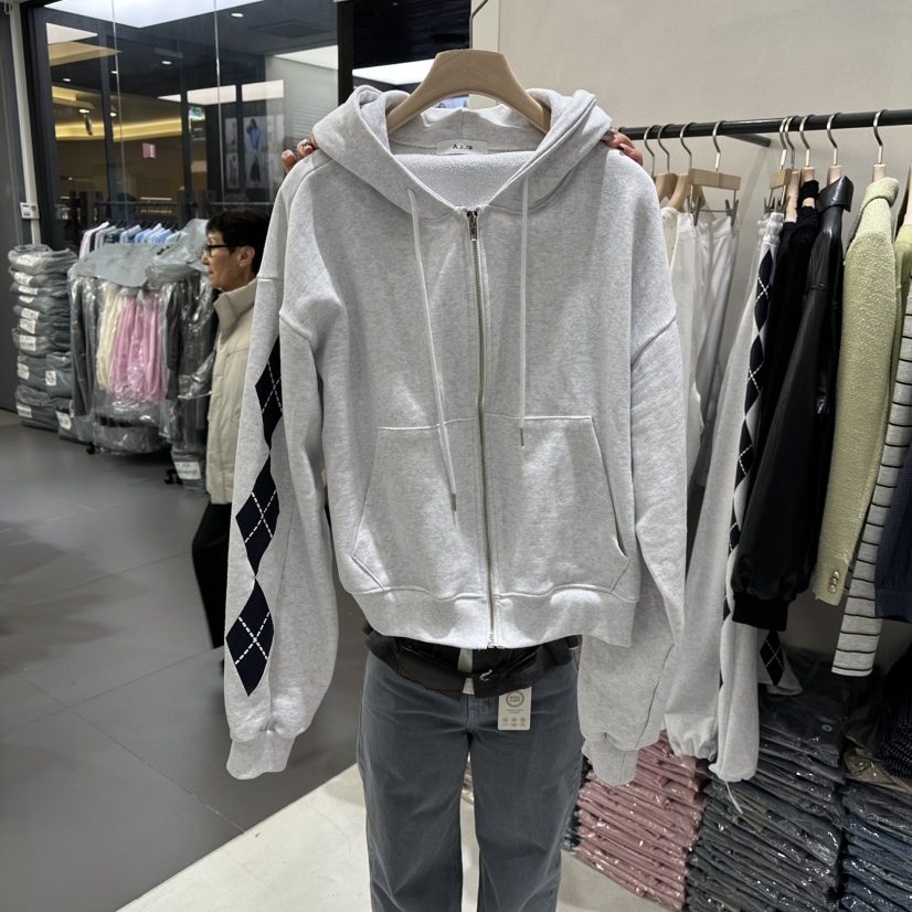 AURA韓國直郵女士新品休閑真品人氣時尚熱賣夾克連帽衫拉鏈Au ra夾克圖色1