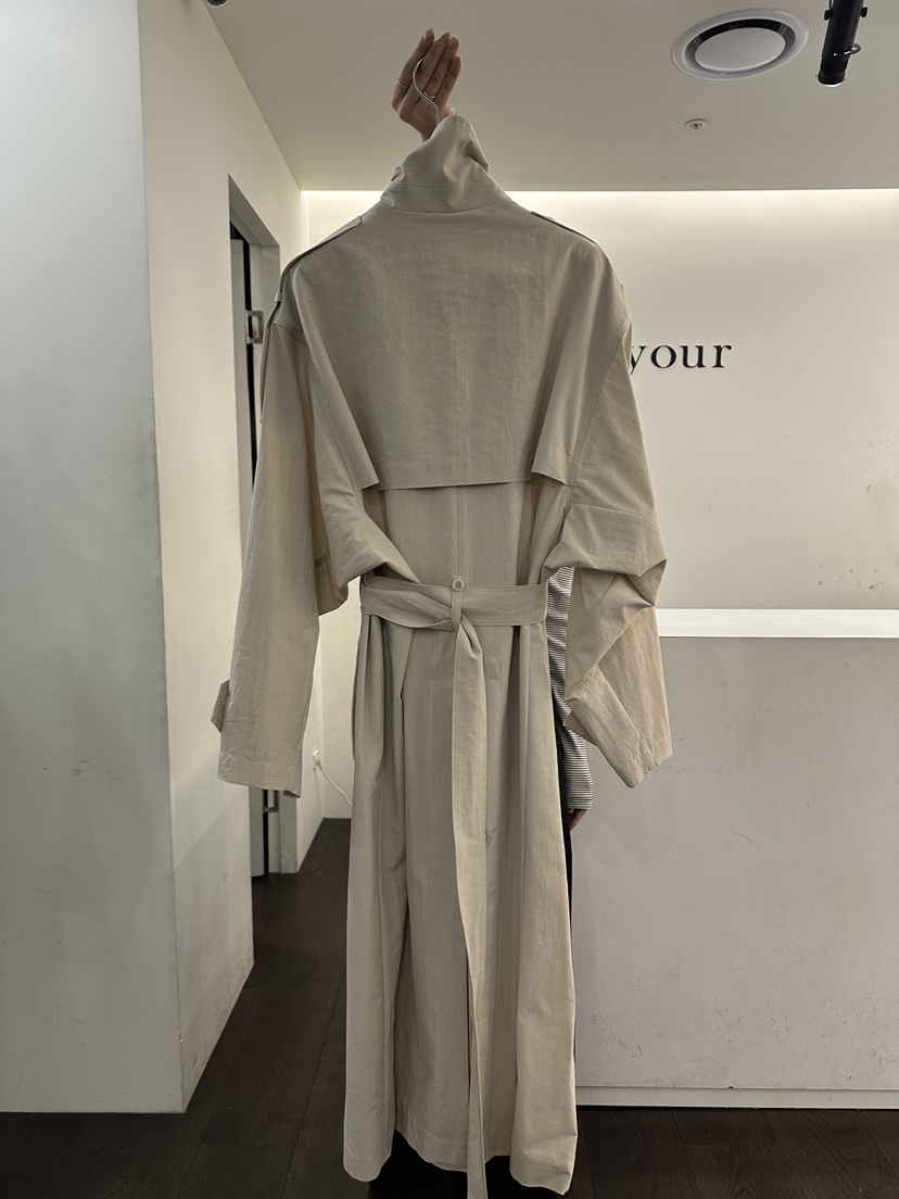 YOUR-P東大門代購女裝新品時尚人氣26春夏長款風衣含腰帶YOUR-P長款風衣