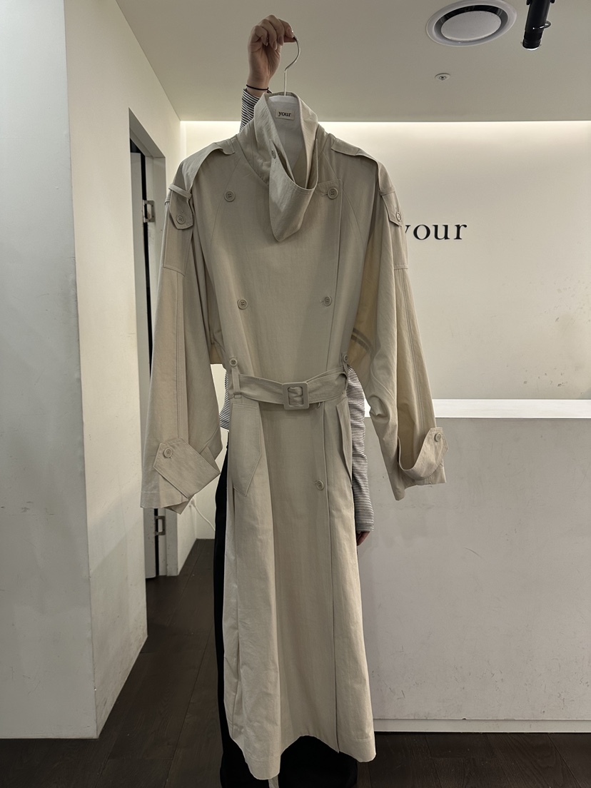 YOUR-P東大門代購女裝新品時尚人氣26春夏長款風衣含腰帶YOUR-P長款風衣圖色1