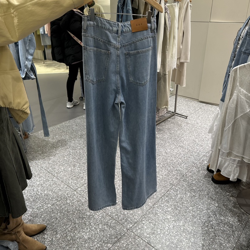 SOF東大門實拍女士新品26春夏職業人氣休閑熱賣時尚牛仔褲SOF牛仔褲