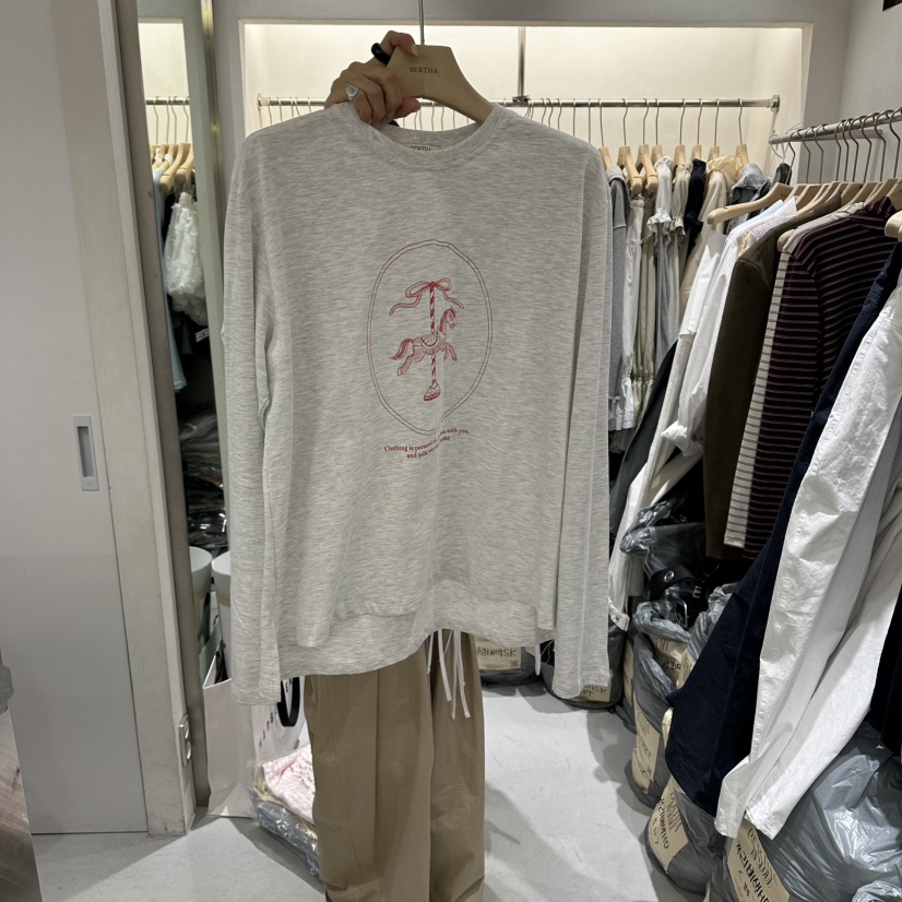 BERTHA東大門代購女士新品休閑時尚人氣熱賣真品職業長袖T恤BERTHA長袖T恤圖色3
