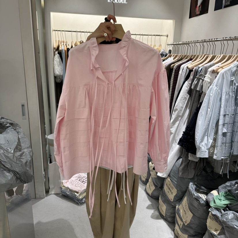 BERTHA東大門實拍女士新款熱賣人氣職業26春夏襯衫蕾絲衫棉BERTHA襯衫/蕾絲衫圖色2