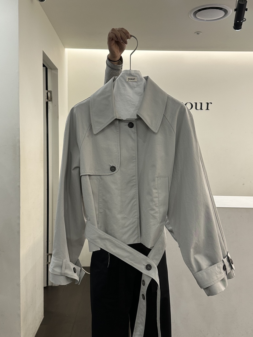 YOUR-P東大門代購女士新品熱賣職業26春夏休閑夾克含腰帶YOUR-P夾克圖色2