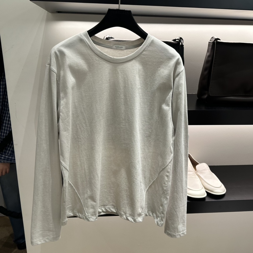 FEBRUARY 11韓國直郵女士新款真品時尚休閑26春夏長袖T恤FEBRUARY 11長袖T恤圖色1