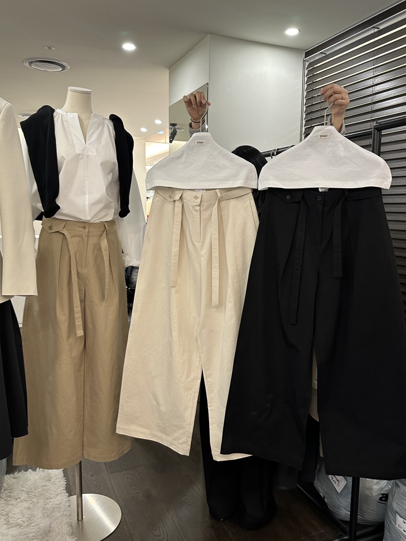 YOUR-P韓國直郵女裝新款職業人氣休閑26春夏休閑褲含腰帶YOUR-P休閑褲