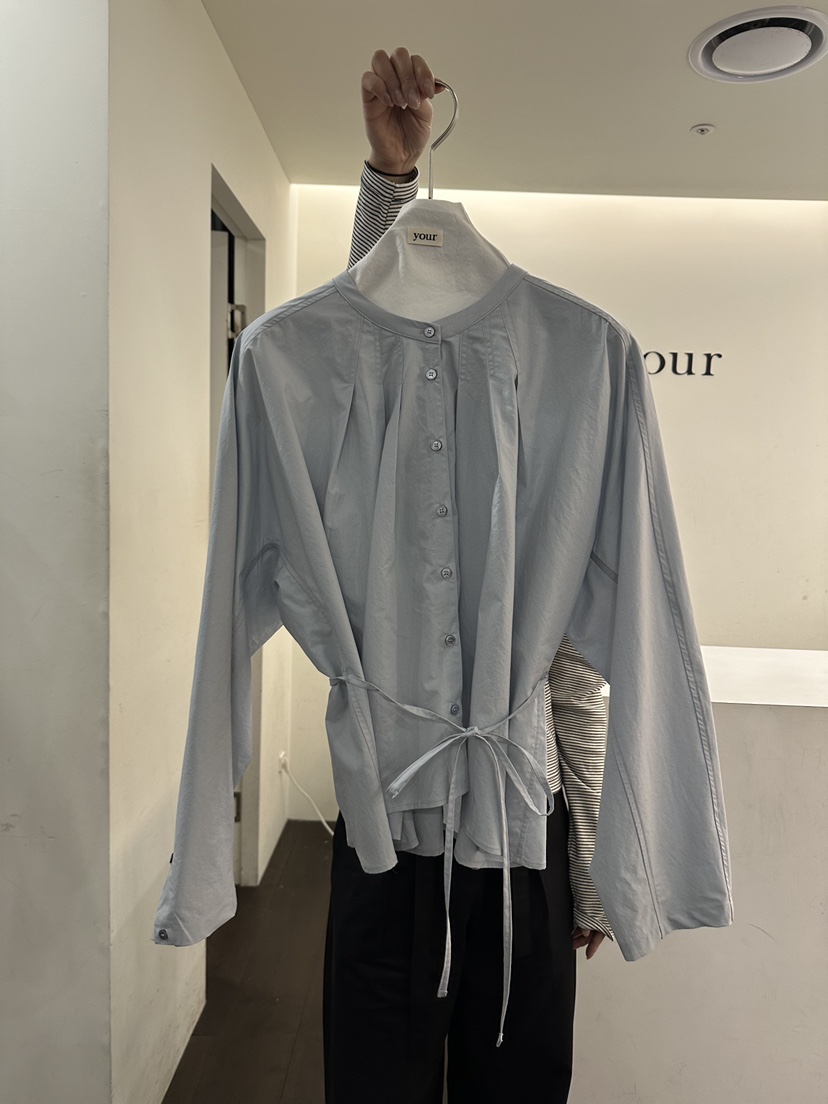 YOUR-P東大門實拍女士新款人氣職業真品襯衫蕾絲衫含腰繩YOUR-P襯衫/蕾絲衫圖色2