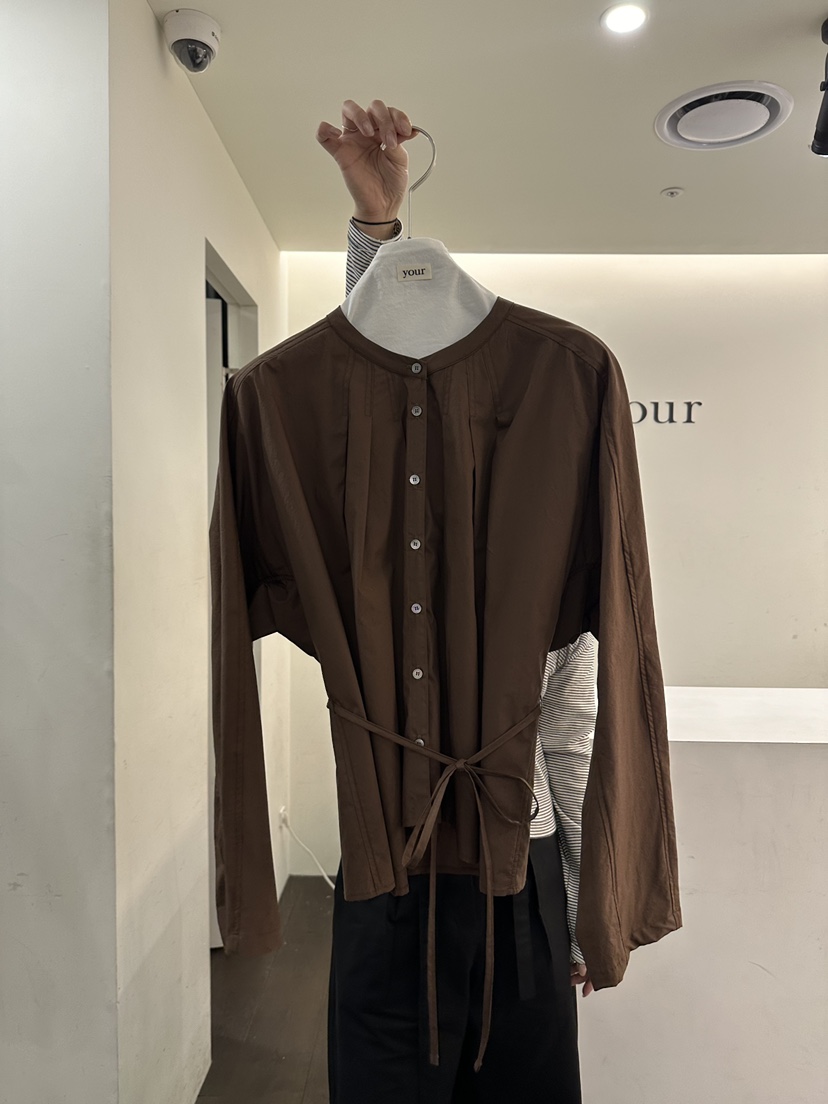 YOUR-P東大門實拍女士新款人氣職業真品襯衫蕾絲衫含腰繩YOUR-P襯衫/蕾絲衫圖色4