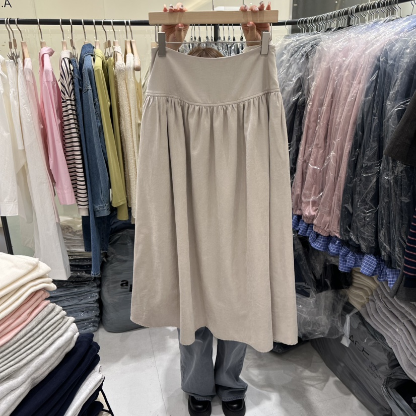 AURA韓國代購女士新品26春夏人氣熱賣推薦職業長裙拉鏈長款Au ra長裙圖色1